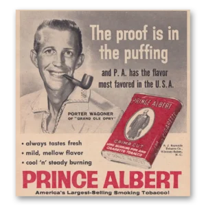 1960 Prince Albert Tobacco Print Ad | Porter Wagoner