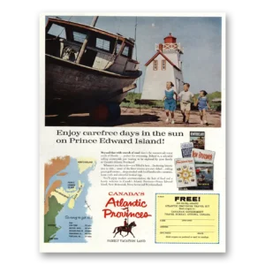1960 Prince Edward Island Canada Print Ad | Carefree