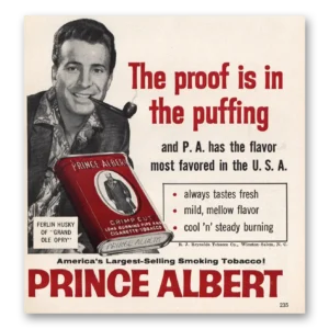 1960 Prince Albert Tobacco Print Ad | Ferlin Husky