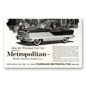 1960 Metropolitan Automobile Print Ad | Personal Car Set
