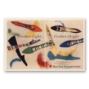 1960 Red Ball Shoes Print Ad | Summerettes