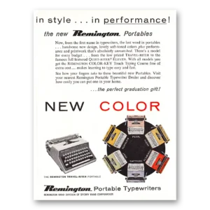 1960 Remington Typewriter Print Ad | In Performance