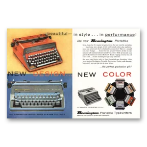 1960 Remington Typewriter Print Ad | Beautiful Style