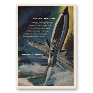 1960 Republic Aviation Print Ad | Special Delivery