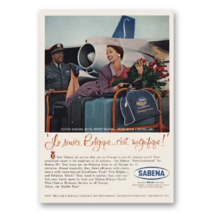 1960 Sabena Airlines Print Ad | Le Service