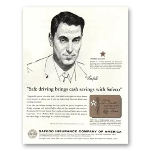 1960 Safeco Insurance Print Ad | Safe Driving