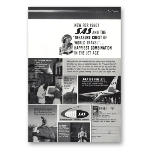 1960 SAS Scandinavian Airlines Print Ad | Treasure Chest