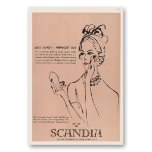 1960 Scandia Cosmetics Print Ad | Midnight Sun