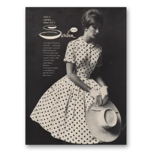 1960 Serbun Fashion Print Ad | Suburban Shirtwaister