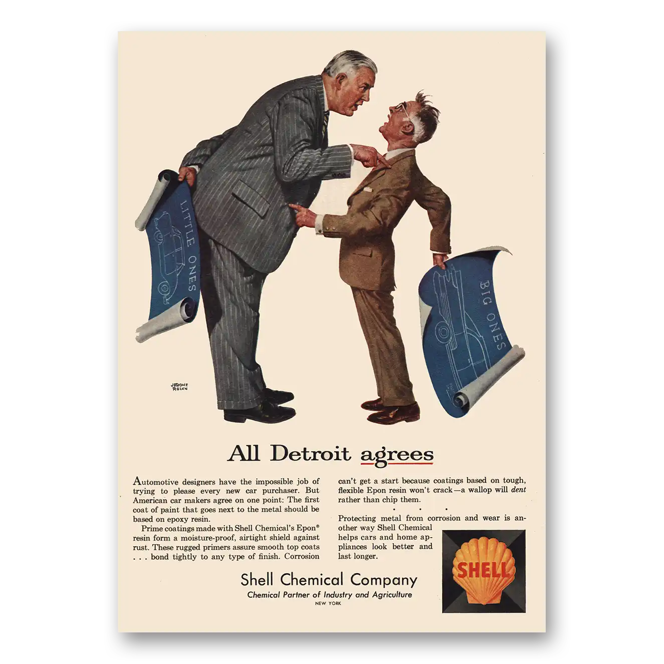 1960 Shell Chemicals Print Ad | All Detroit Agrees