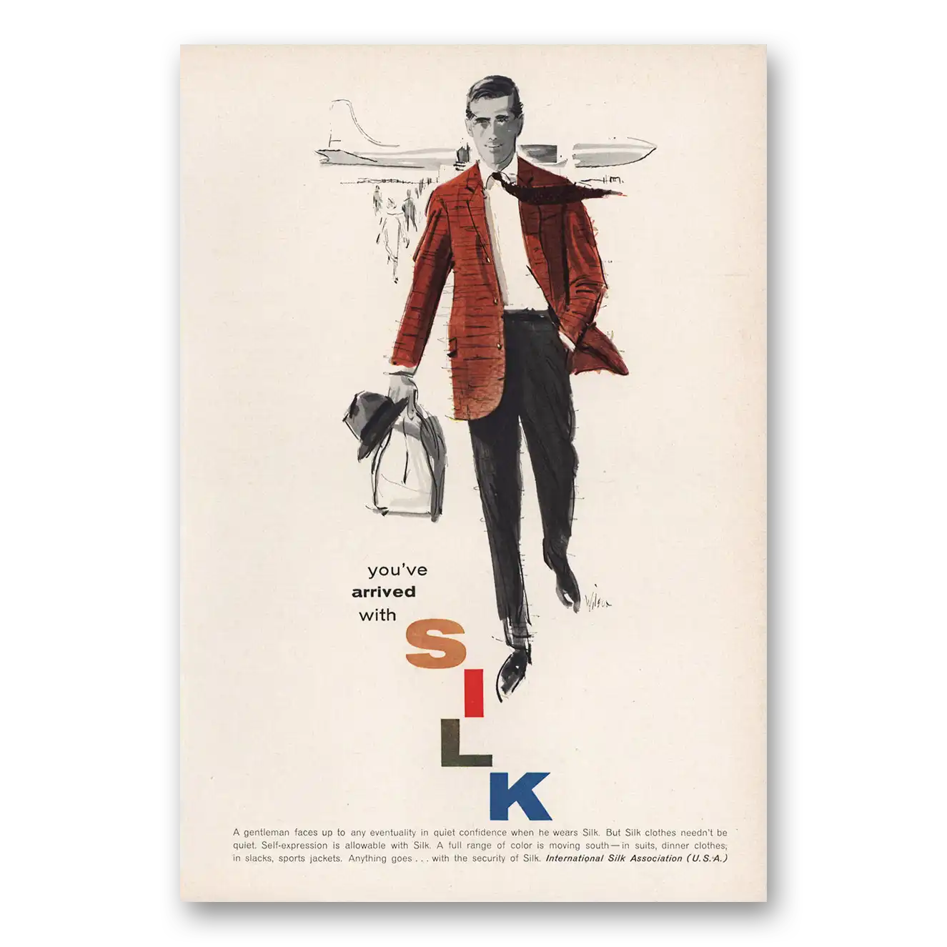 1960 International Silk Print Ad | Arrived Silk