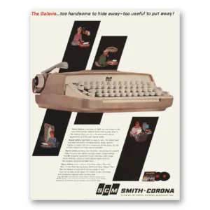 1960 Smith Corona Typewriters Print Ad | Galaxie