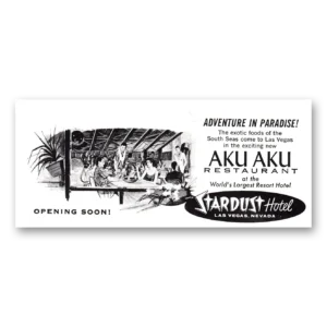 1960 Stardust Hotel Print Ad | Aku Aku