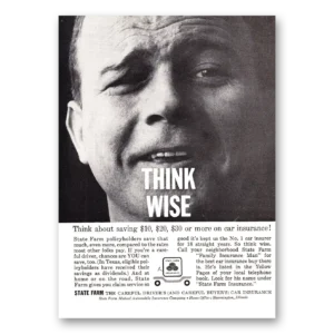 1960 State Farm Insurance Print Ad | Think Wise
