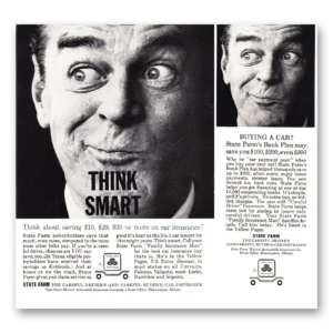 1960 State Farm Insurance Print Ad | Think Smart
