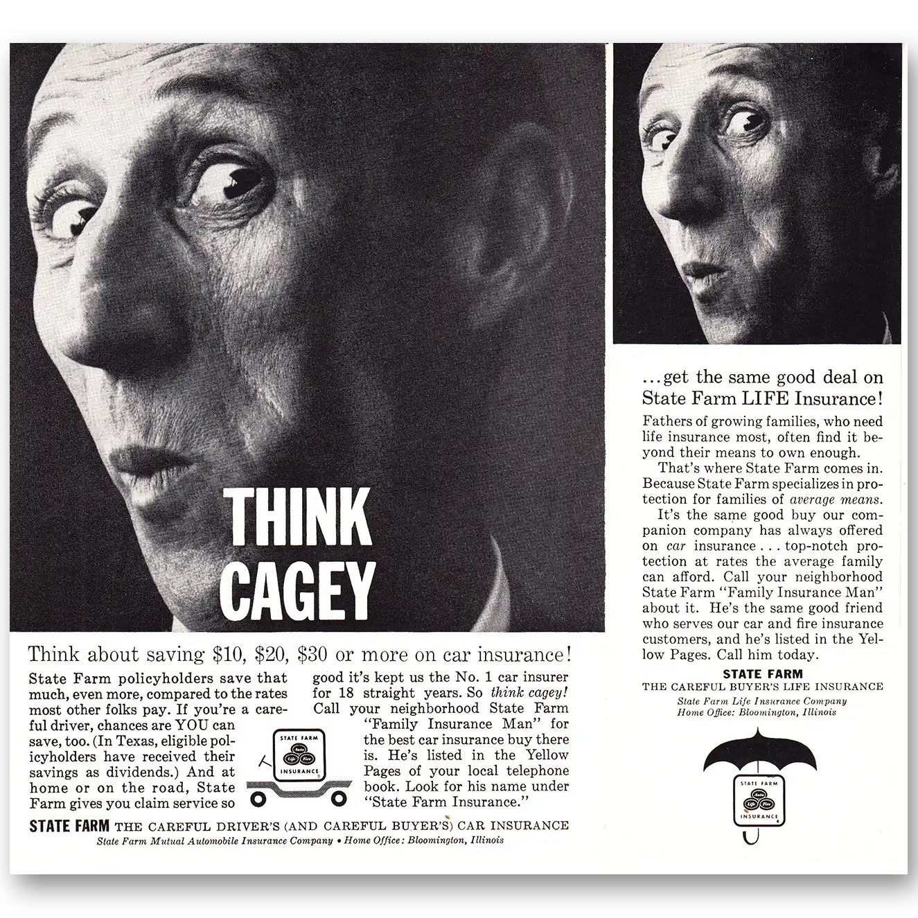 1960 State Farm Insurance Print Ad | Think Cagey