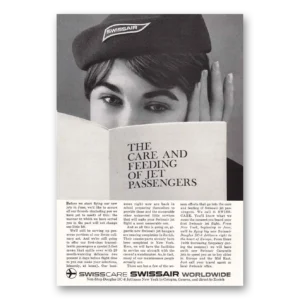 1960 Swissair Print Ad | Feeding