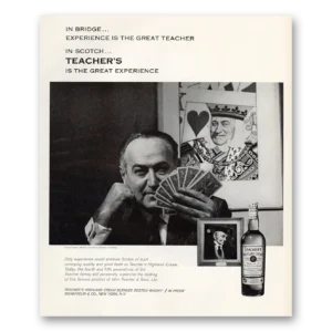1960 Teachers Whisky Print Ad | Charles Goren