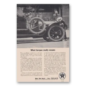 1960 Texaco Print Ad | Torque Really Means