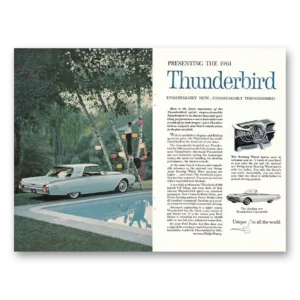1960 Ford Thunderbird Print Ad | Unmistakably
