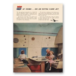 1960 United Airlines Print Ad | At Home