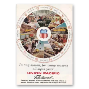1960 Union Pacific Railroad Print Ad | Zodiac