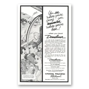 1960 Union Pacific Railroad Print Ad | Domeliners