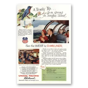 1960 Union Pacific Railroad Print Ad | Timely Tip