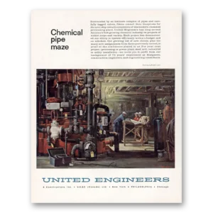 1960 United Engineers Print Ad | Pipe Maze