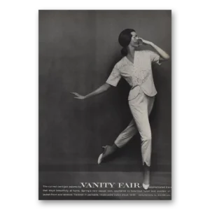 1960 Vanity Fair Undergarments Print Ad | Curved Cardigan