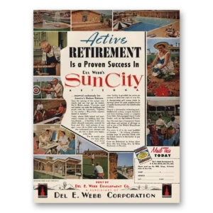 1960 Del Webb Print Ad | Active Retirement Sun City
