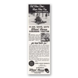 1960 Wheel Horse Suburban Tractor Print Ad | Get More Done