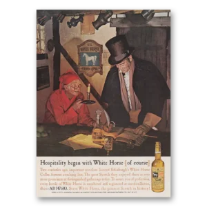 1960 White Horse Scotch Whisky Print Ad | Hospitality