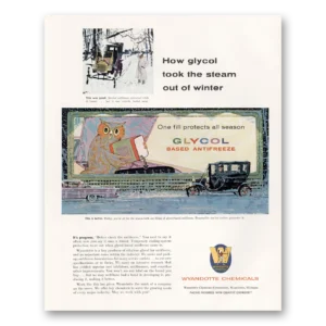 1960 Wyandotte Chemicals Print Ad | Glycol