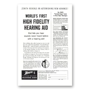1960 Zenith Hearing Aid Print Ad | High Fidelity