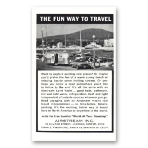 1961 Airstream Trailers Print Ad | Fun Way To Travel