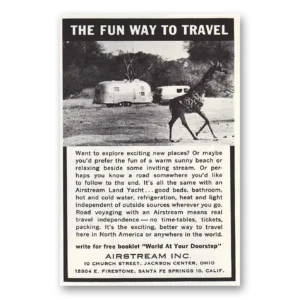 1961 Airstream Trailers Print Ad | New Places