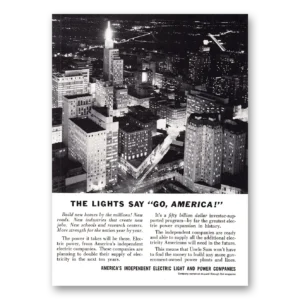 1961 Americas Independent Electric Print Ad | Lights Say Go