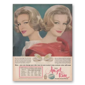 1961 Angel Face Cosmetics Print Ad | Compact Makeup