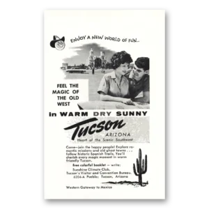1961 Tucson Arizona Print Ad | Magic Old West