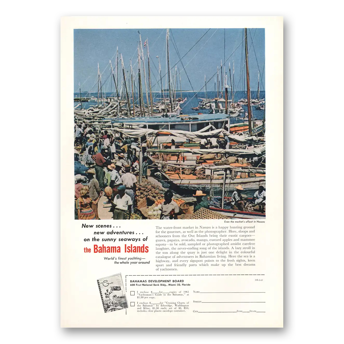 1961 Bahamas Print Ad | Sunny Seaways
