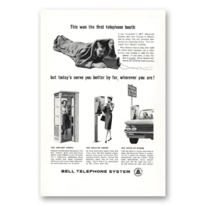 1961 Bell Telephone Print Ad | Telephone Booth