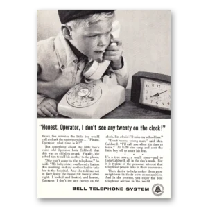 1961 Bell Telephone Print Ad | Honest Operator