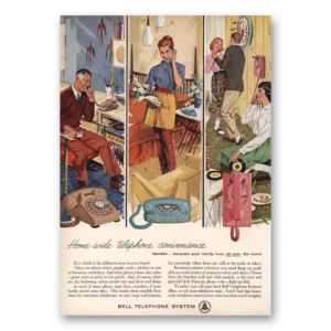 1961 Bell Telephone Print Ad | Home Wide Telephone Convenience