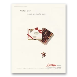 1961 Belle Camp Candy Print Ad | The Best To Her