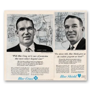 1961 Blue Cross Insurance Print Ad | Albert T Hyde