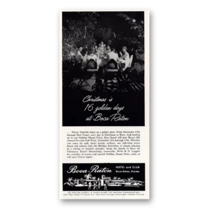 1961 Boca Raton Hotel and Club Print Ad | Christmas Golden Days