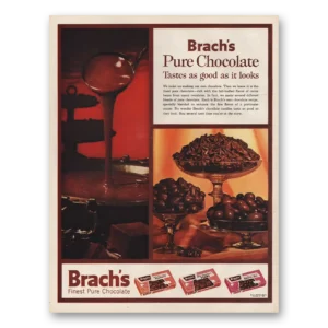 1961 Brachs Candy Print Ad | Pure Chocolate