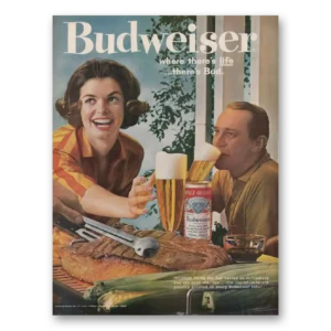 1961 Budweiser Beer Print Ad | Theres Life