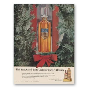 1961 Calvert Reserve Print Ad | This Year